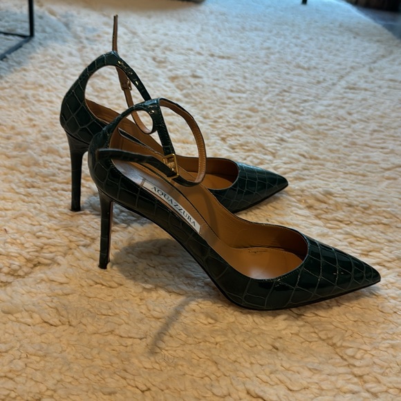 Aquazzura green croc heels - Picture 3 of 5
